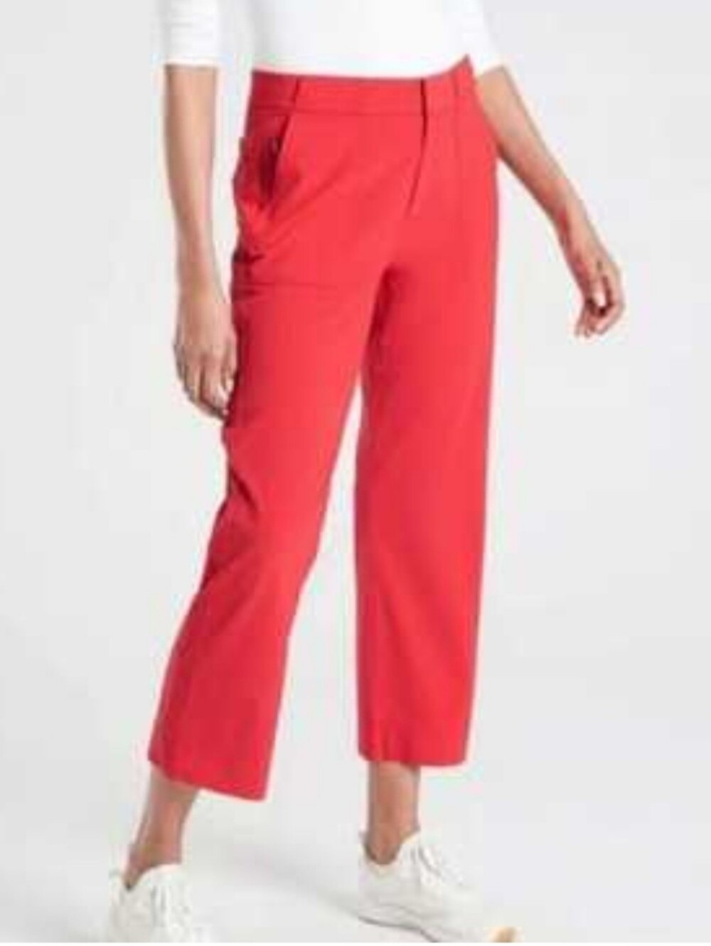 ATHLETA Vibrant RED Cropped Pants 6